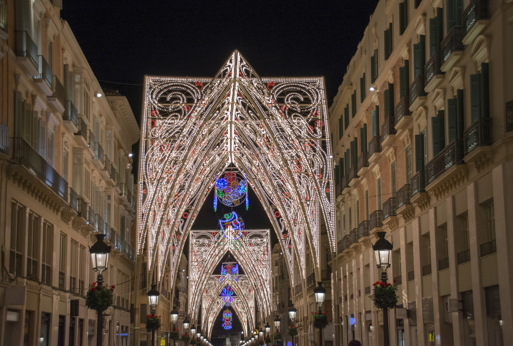 Calle Larios de Málaga iluminada
