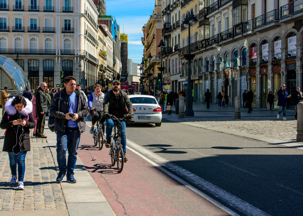 Carril bici en Madrid