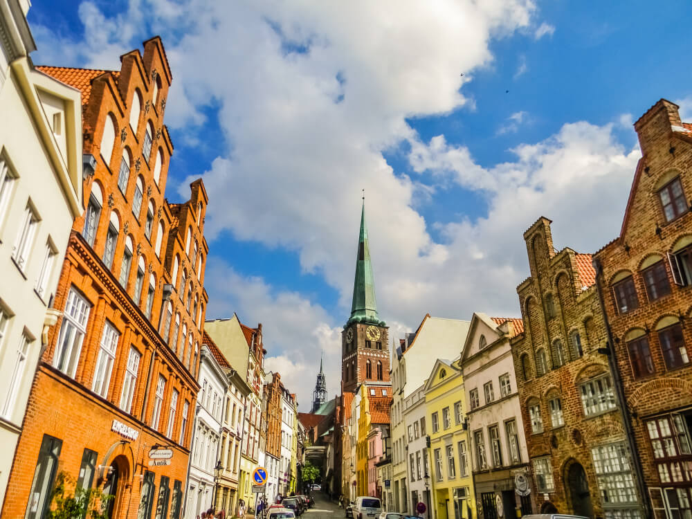 Casco antiguo deLübeck, capital de la Liga Hanseática