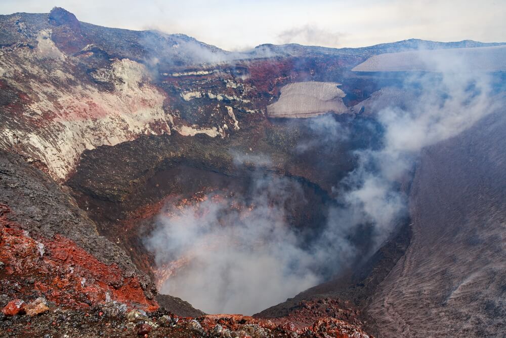 Cráter del volcán Villarrica en Pucón