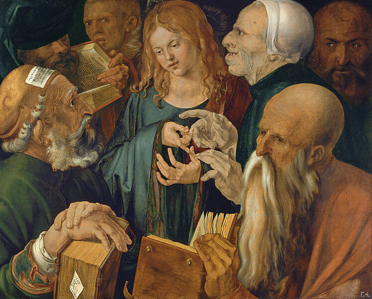 "Jesús entre los doctores" de Durero, Museo Thyssen-Bornemisza 