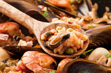Paella en el pueblo de Vinaroz