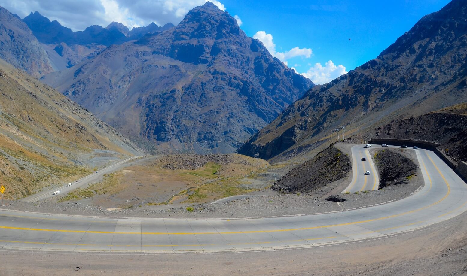 Paso fronterizo en Mendoza en Argentina