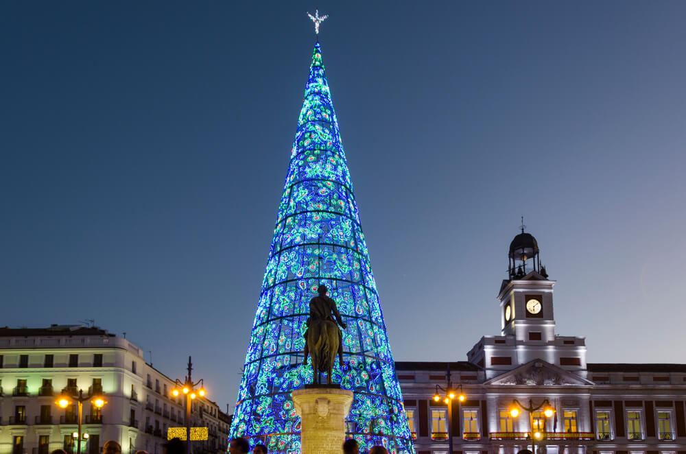 Puerta del Sol de Madrid en Navidad