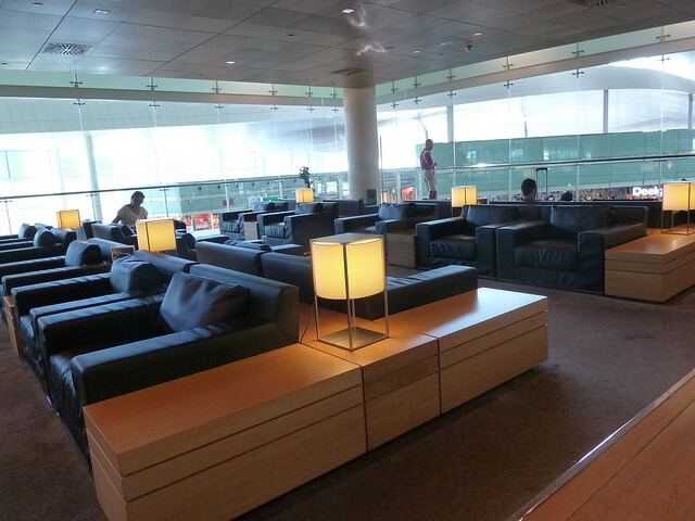 Sala vip en el aeropuerto de Barcelona