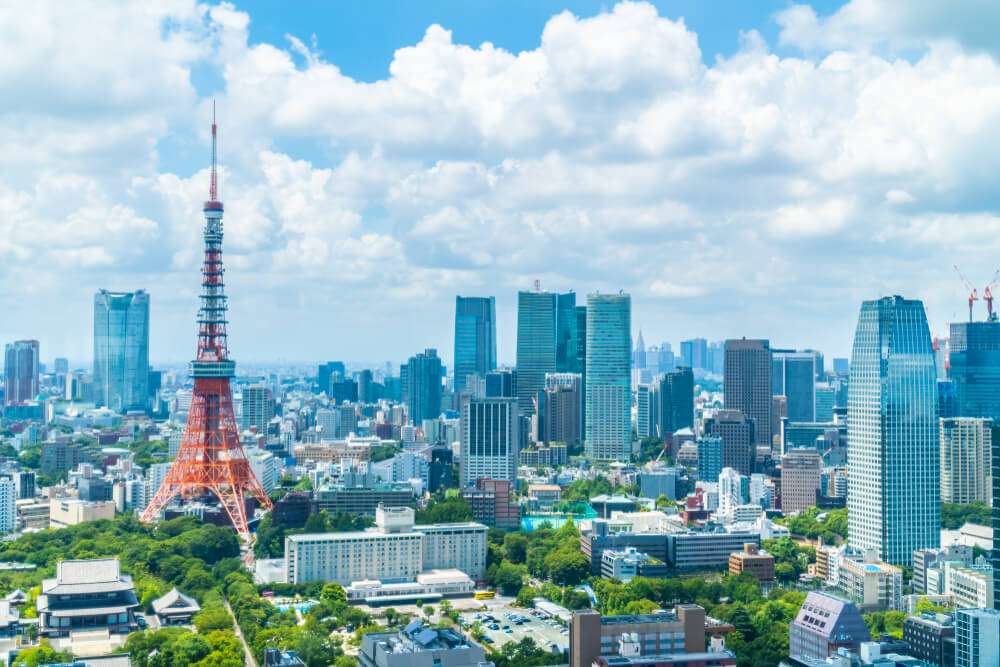 Vista de Tokio en Japón