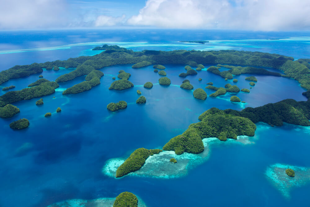 Vista de Babeldaob en Palaos