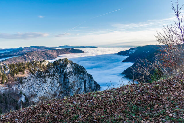Entorno de Creus du Van cubierto de nubes