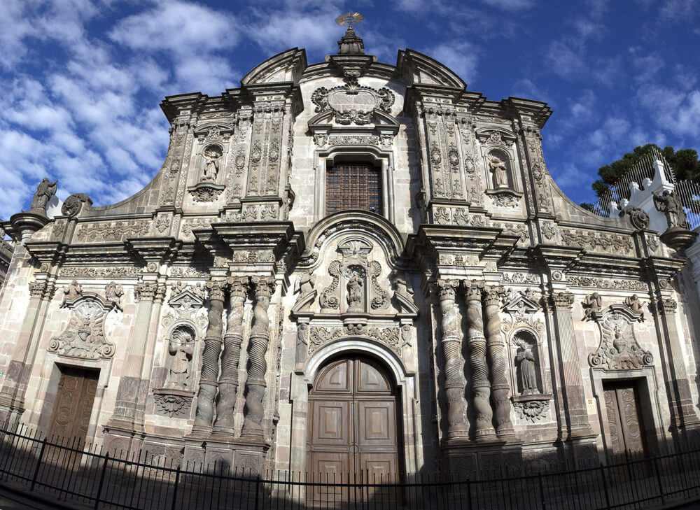 Fachada de la Iglesia de la Compañía en Quito