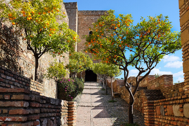 Interior de la alcazaba de Málaga