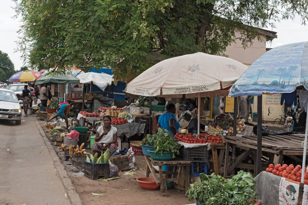 Mercado en Livingstone, Zambia