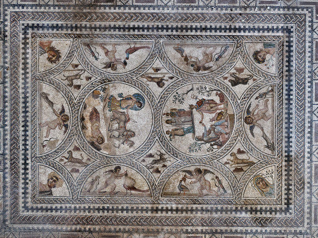 Mosaico del yacimiento de Cástulo