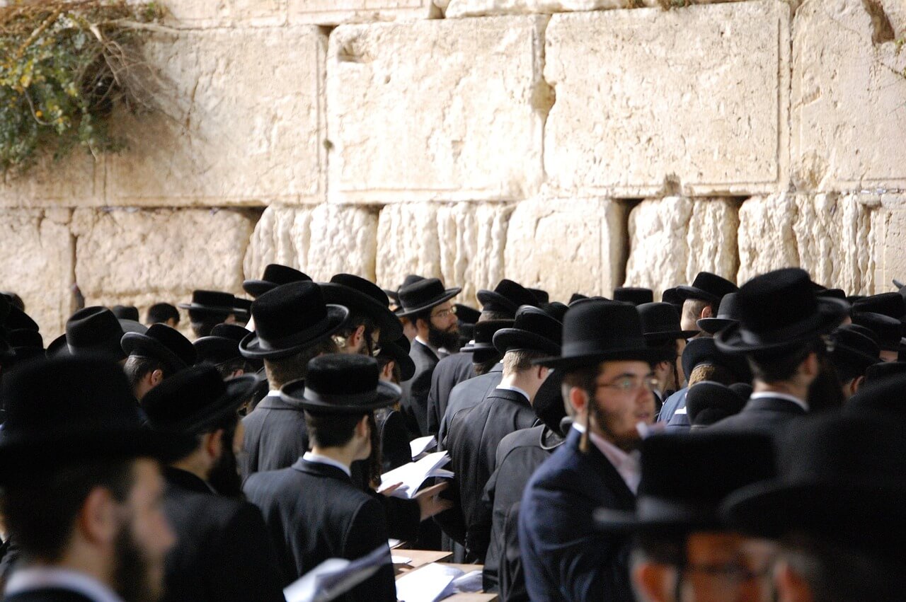 Muro de las Lamentaciones durante el sabbat en Israel
