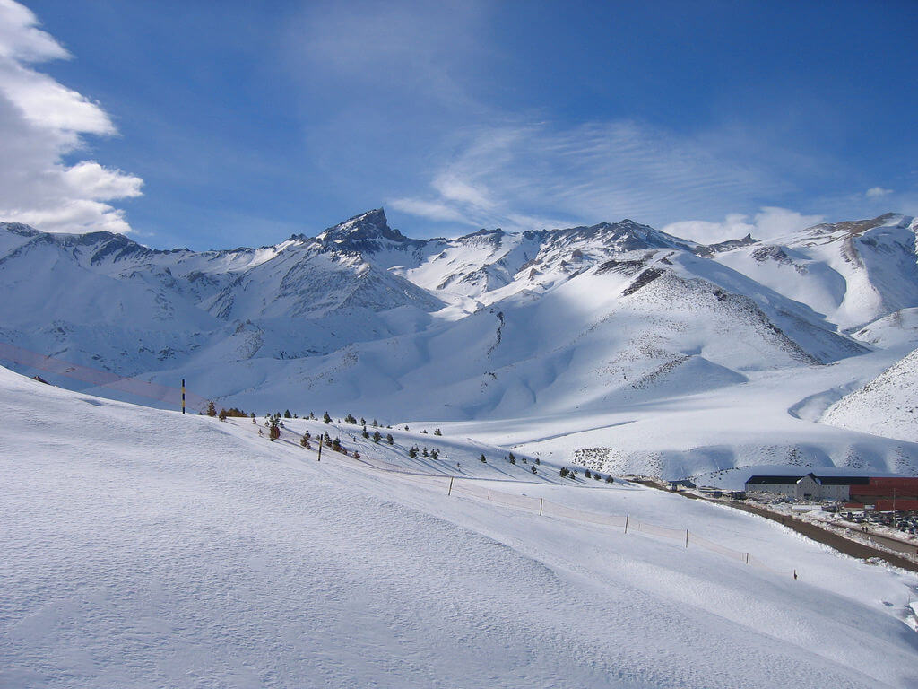 Paisaje de Las Leñas en Argentina