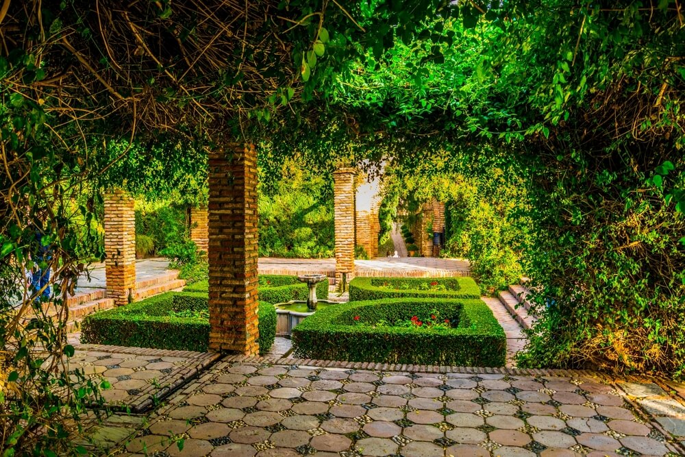 Patio de la alcazaba de Málaga