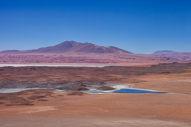 Salar de Tara en el norte de Chile