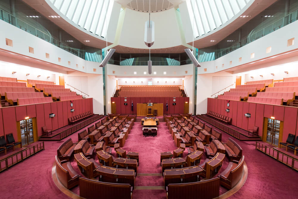 Cámara del Senado de Canberra
