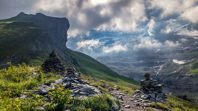Vista desde el sendero del Eiger