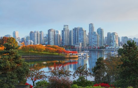 Vista de Vancouver en la Columbia Británica