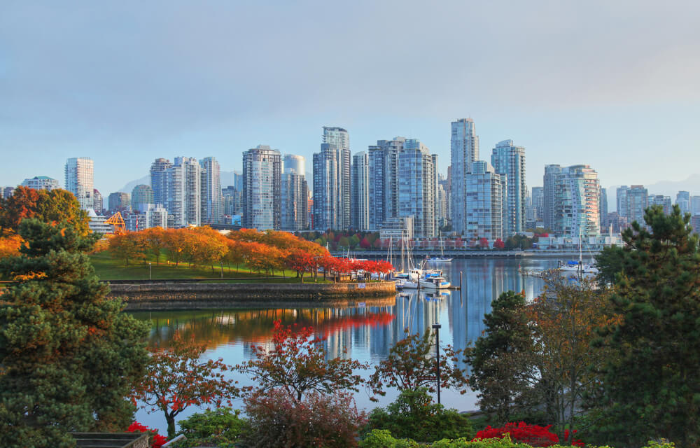 Vista de Vancouver en la Columbia Británica