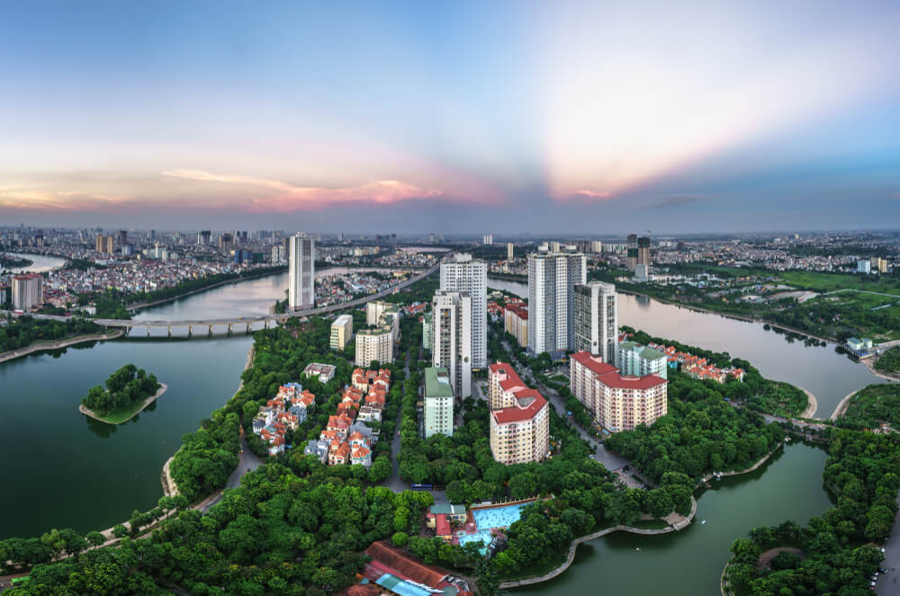 Vista de Hanoi en Vietnam