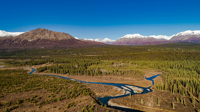 Vista aérea del Parque Nacional Denali