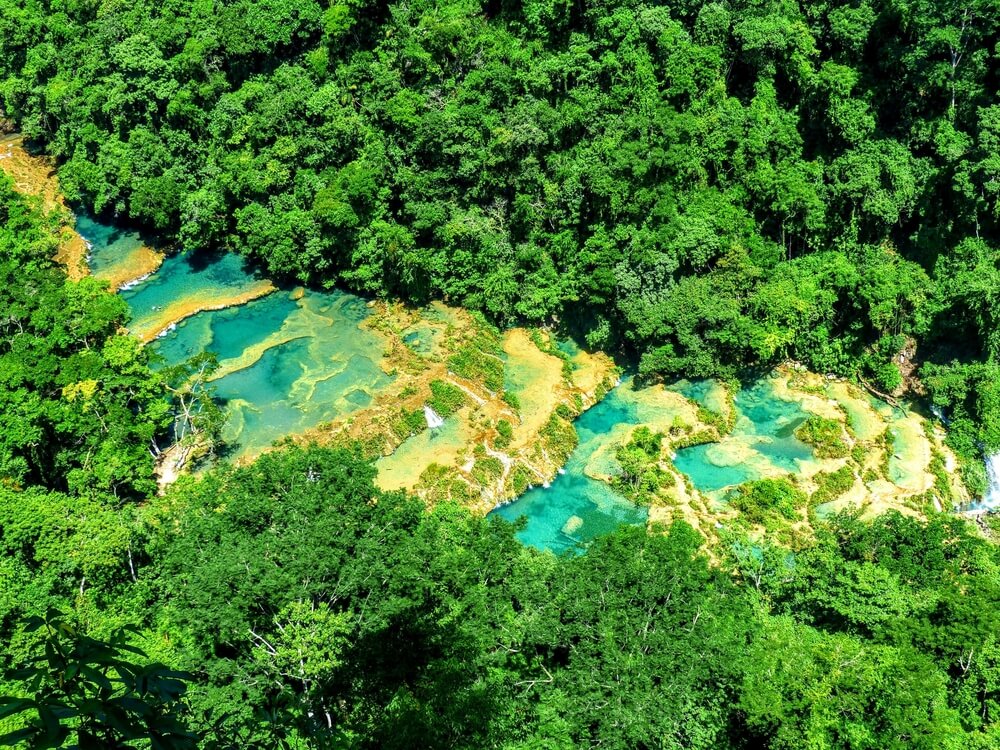 Vista aérea de Semuc Champey