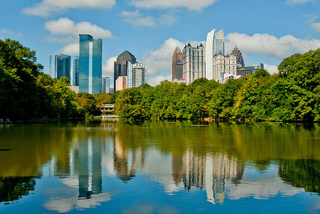 Vista de Atlanta en el estado de Georgia