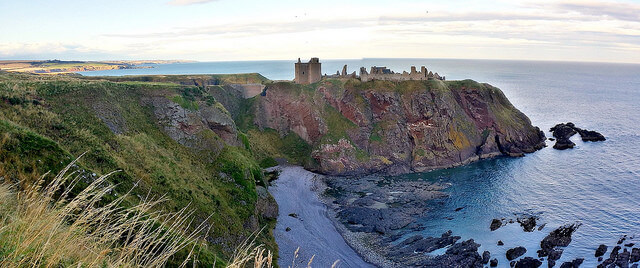 Vista del castillo de Dunnottar