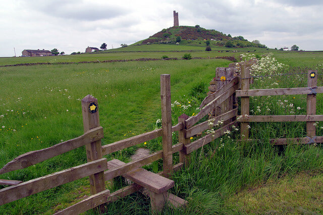 Vista de Castle Hill en Huddersfieldm