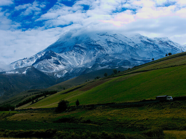 Vista del Chimborazo, una de las montañas más inspiradores