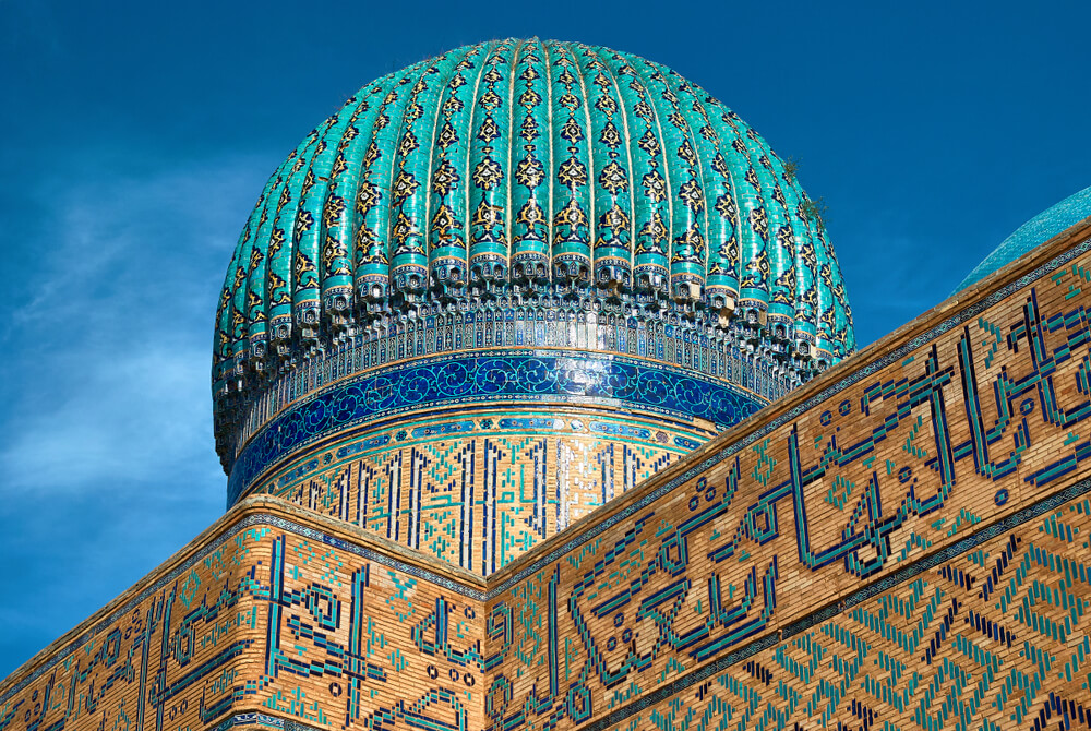 Detalle de la cúpula de la mezquita de Turkestán