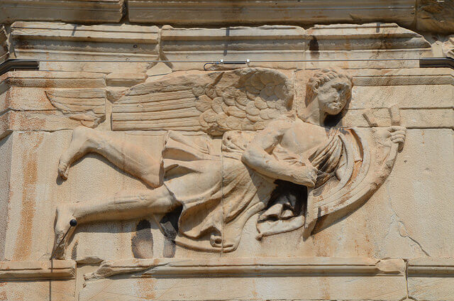 Friso en la Torre de los Vientos de Atenas