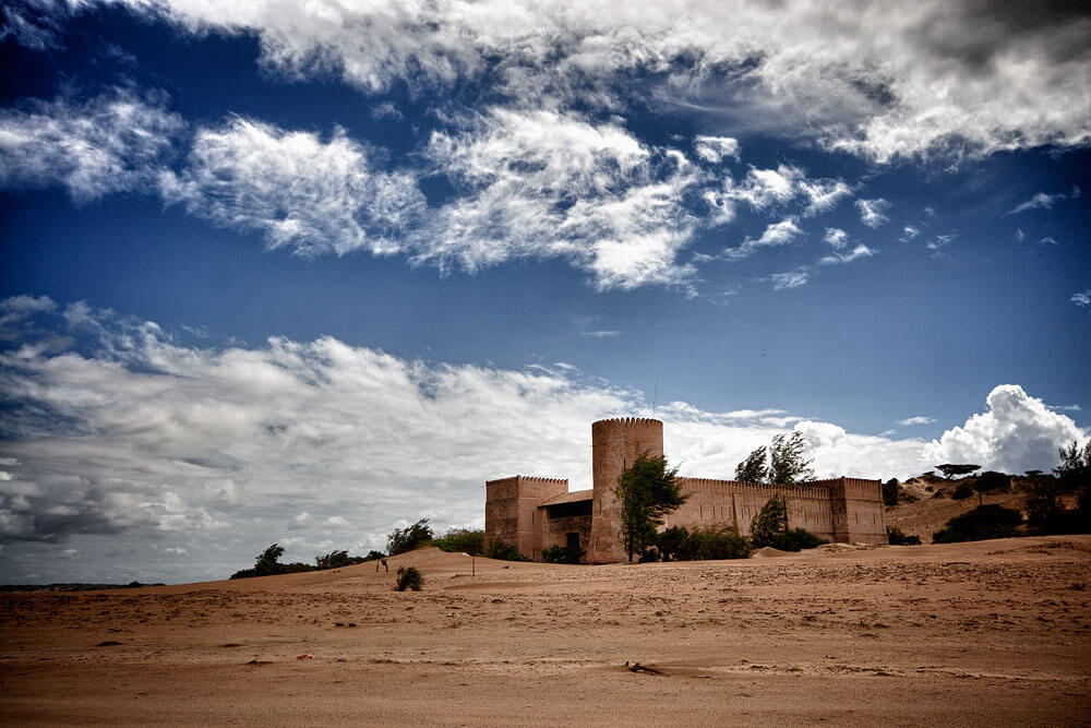 Vista del fuerte de Lamu