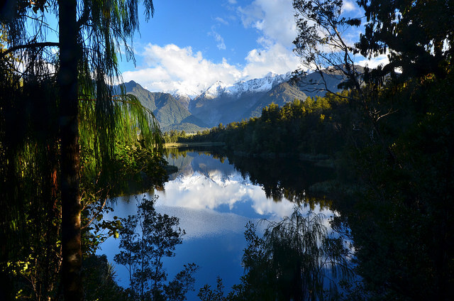 Vista del lago Matheson