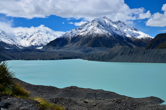 Lago Tasman en el Parque Nacional Aoraki