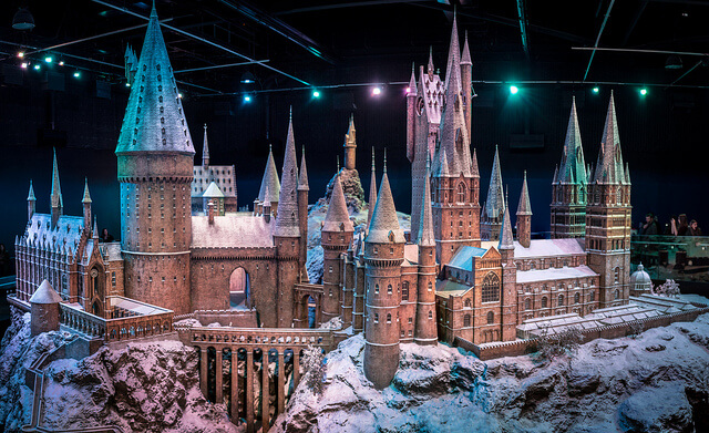 Maqueta de Hogwarts en los estudios de Harry Potter