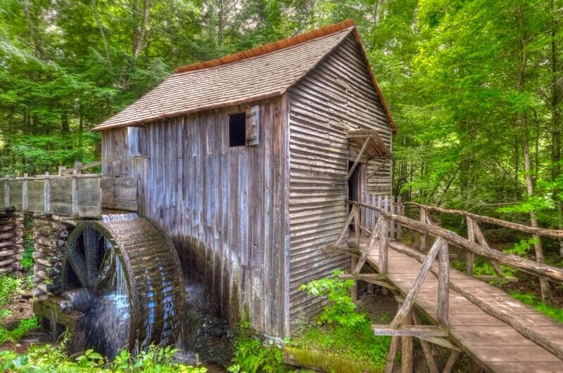 molino de agua en Cades Cove