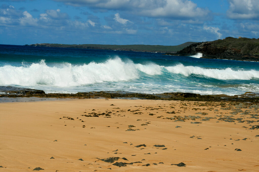 Oleaje en la playa Papohaku