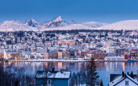 Vista de Tromso en Noruega