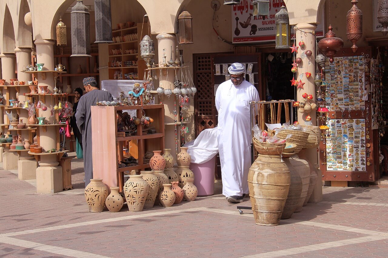 Vendedor en un zoco árabe