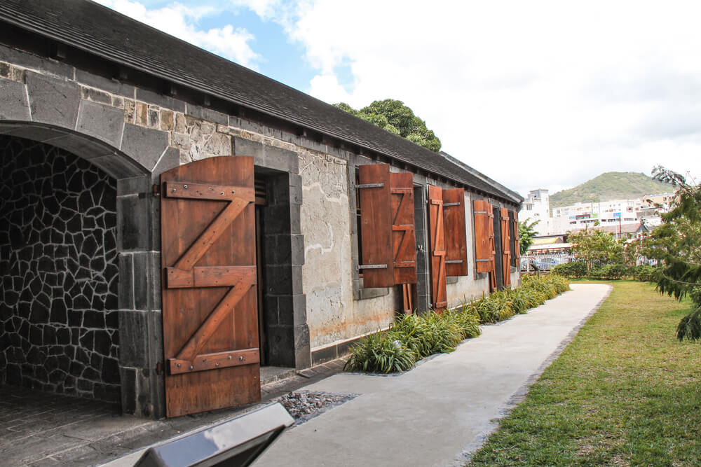 Edificios de Aapravasi Ghat en Mauricio