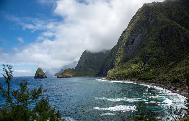 Acantilados cerca de Kalaupapa