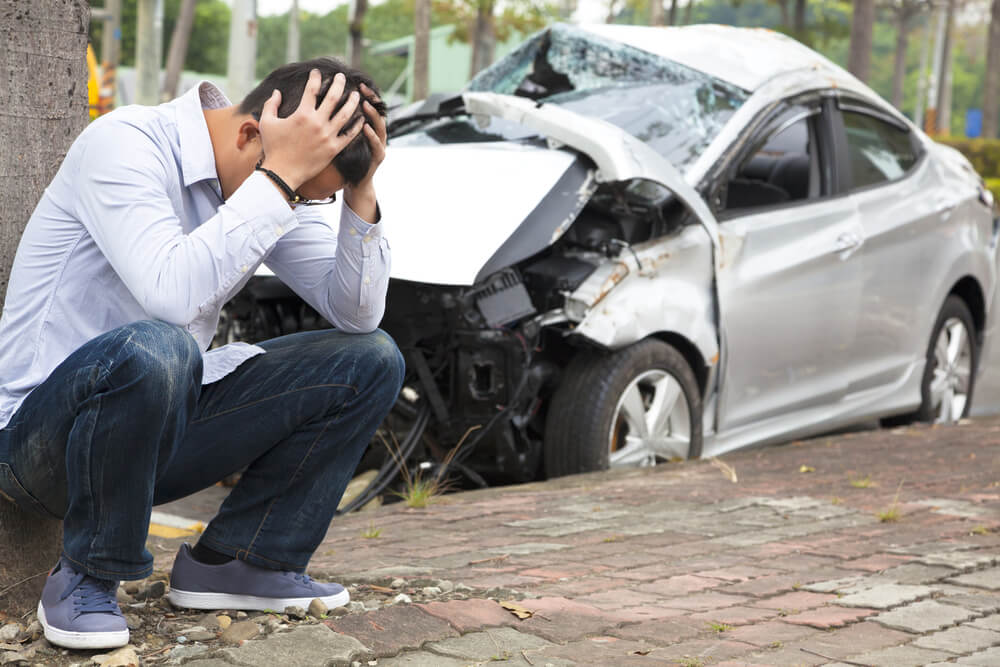 Viajero que ha sufrido un accidente