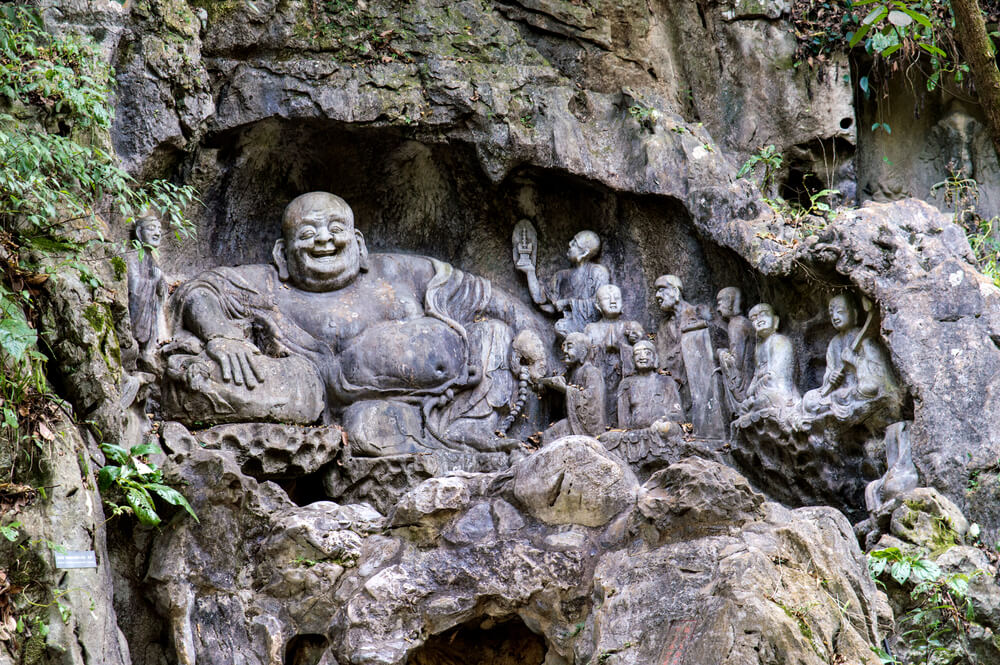 Buda Maitreya en el templo Lingyin