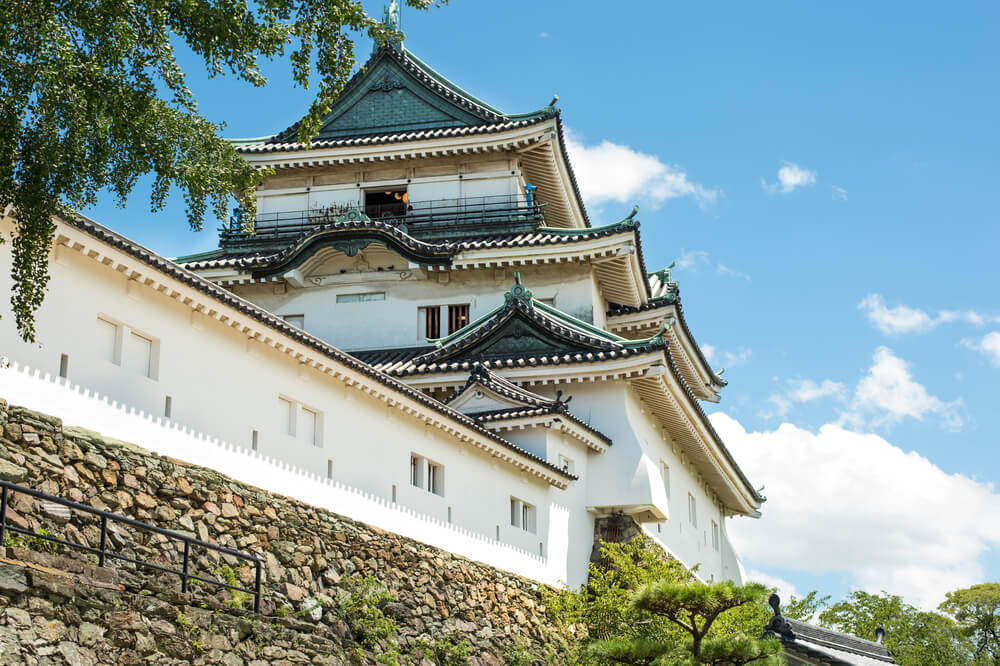 Vista del castillo de Wakayama