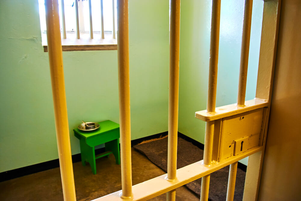 Interior de una celda en Robben Island
