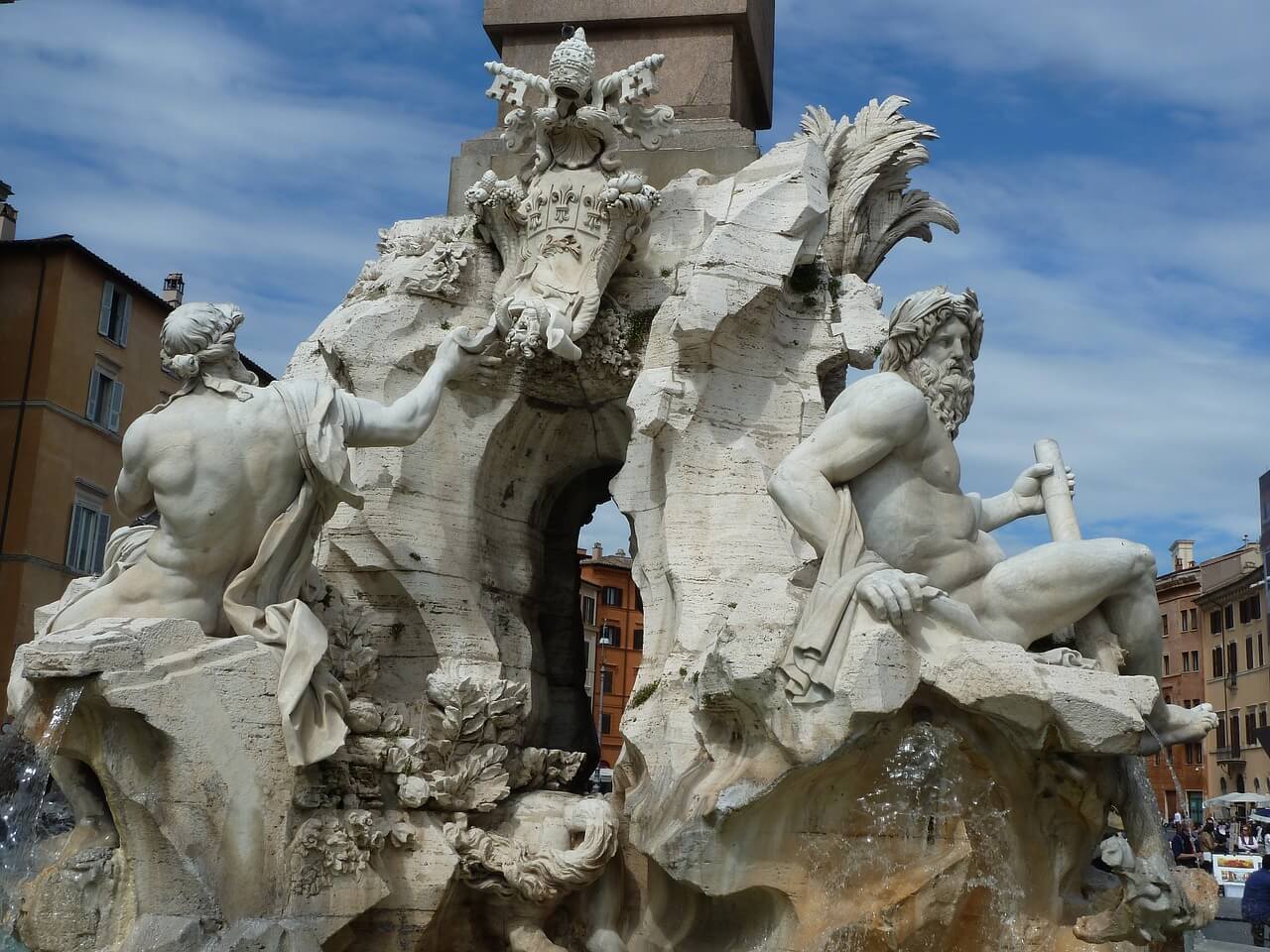 Detalle de la fuente de los Cuatro Ríos de Bernini