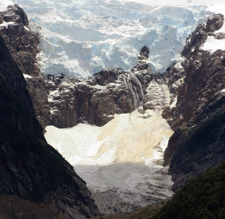 Vista del glaciar Torrecillas