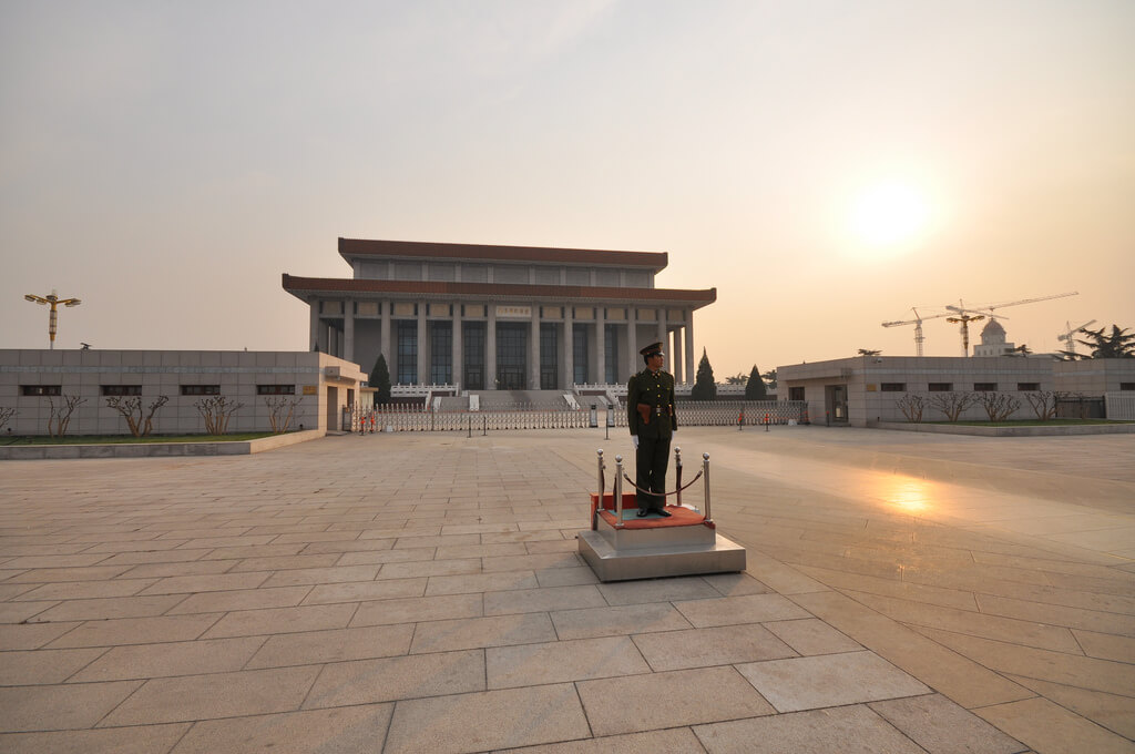 Mausoleo de Mao en la plaza de Tiananmen